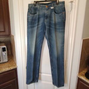 Robert Graham Slim Jim Jeans Distressed Boneyard Wash Size 36